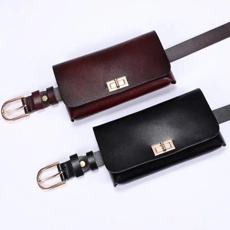 2024 New Ladies Belt Wholesale Cowhide Belt Genuine Leather Waist Bag All-match Decorative Skirt Trouser Belt Women
