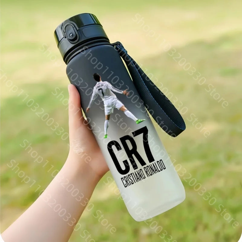 Football Star Cristiano Ronaldo Water Cup Ronaldo Messi Large Capacity Sports Flip Cover Drinking Bottle Fans Support Items