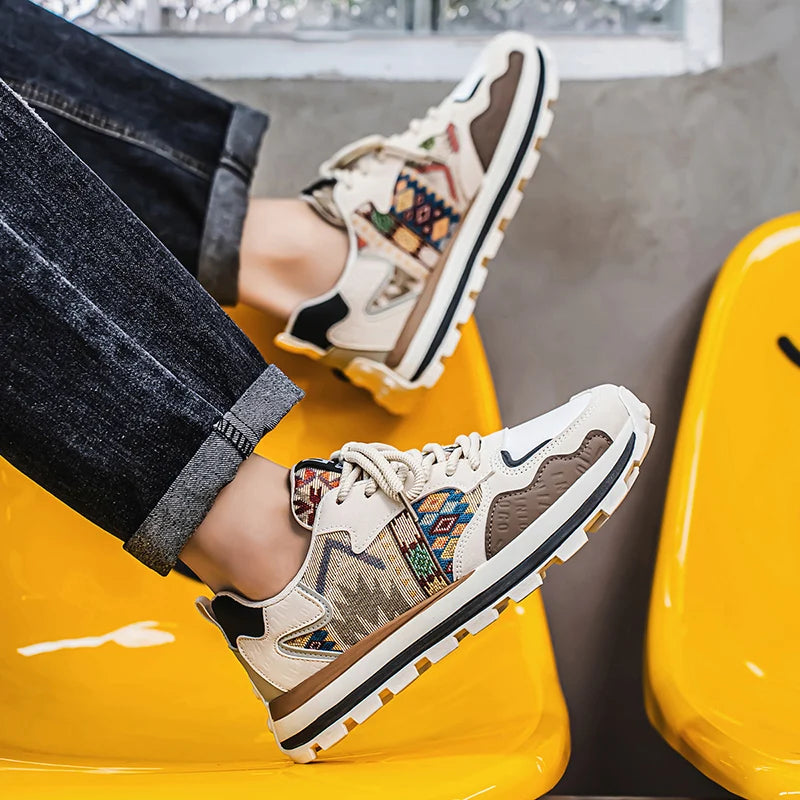 New large size men's shoes Fashion casual sports shoes men's platform sneakers Breathable mesh running shoes men loafers