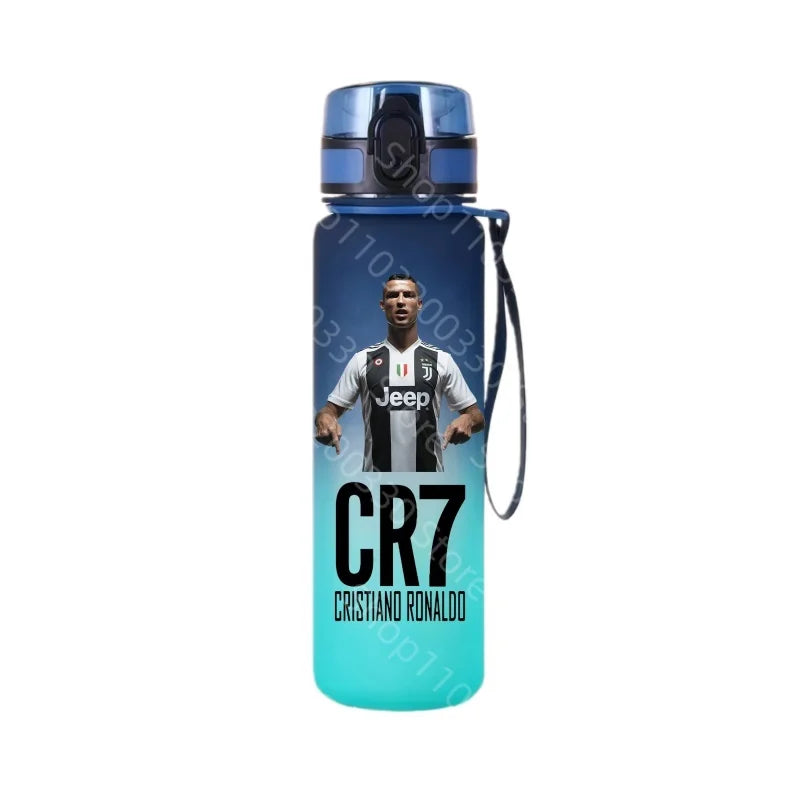 Football Star Cristiano Ronaldo Water Cup Ronaldo Messi Large Capacity Sports Flip Cover Drinking Bottle Fans Support Items