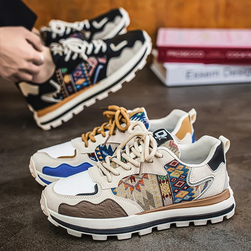 New large size men's shoes Fashion casual sports shoes men's platform sneakers Breathable mesh running shoes men loafers
