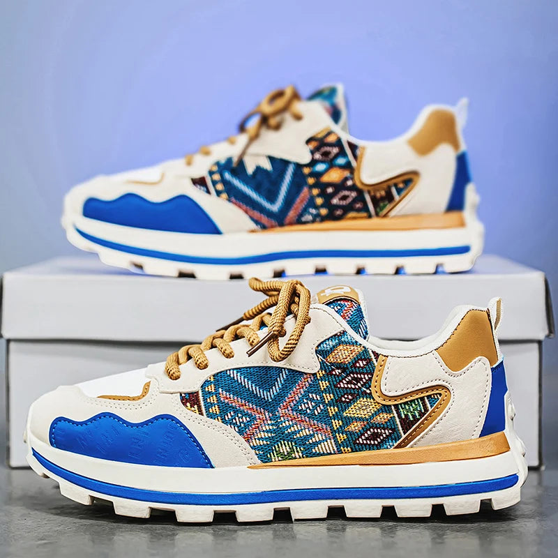 New large size men's shoes Fashion casual sports shoes men's platform sneakers Breathable mesh running shoes men loafers