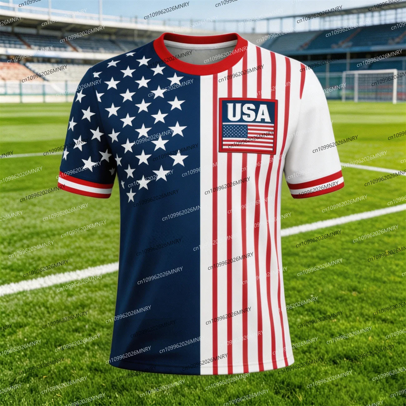 2026 America Flag Emblem tshirt Men T Shirt American Soccer Jersey T-shirts For Men Fashion Men's clothing USA Jersey Fan Jersey