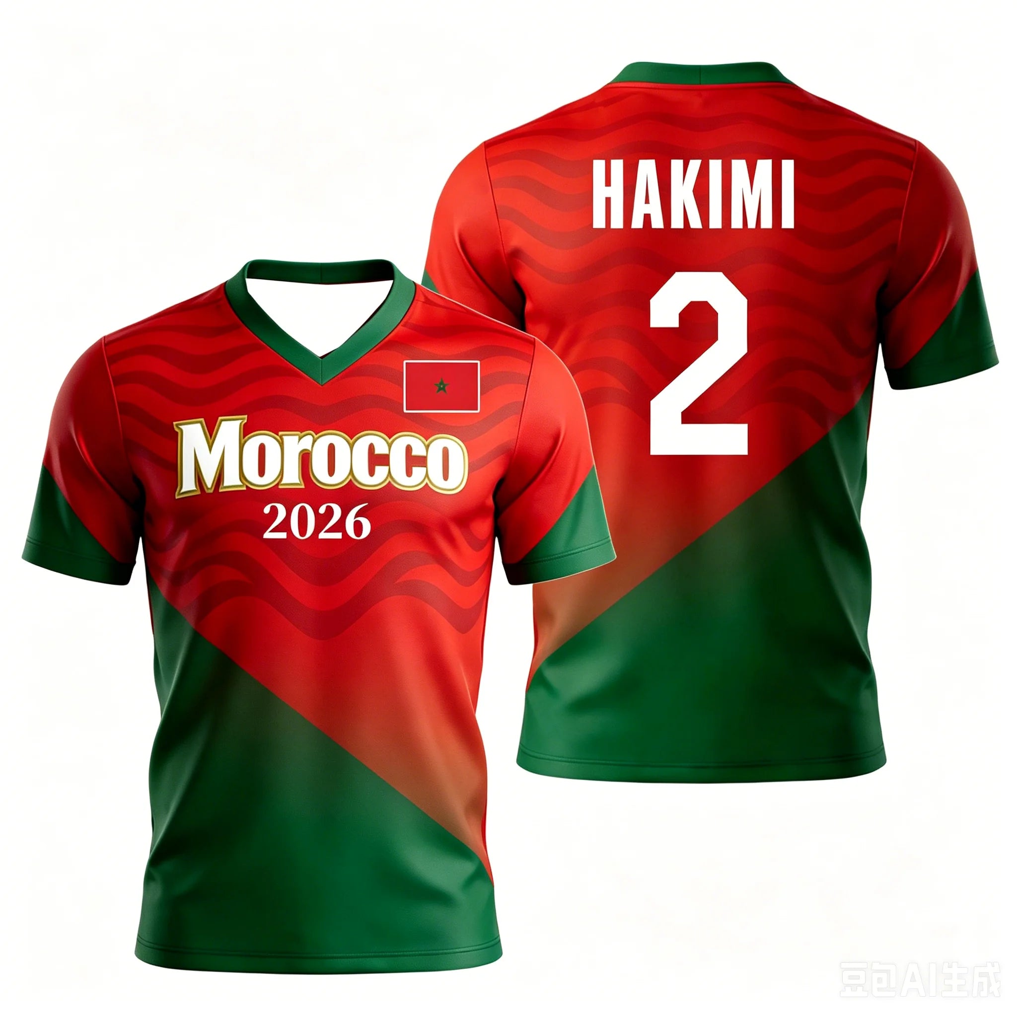 2026 Morocco Football Jersey Tops, Parent-Child Matching Soccer T-shirt, Family Sportswear for Game Day & Casual Wear