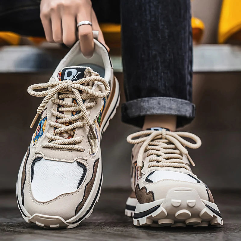 New large size men's shoes Fashion casual sports shoes men's platform sneakers Breathable mesh running shoes men loafers