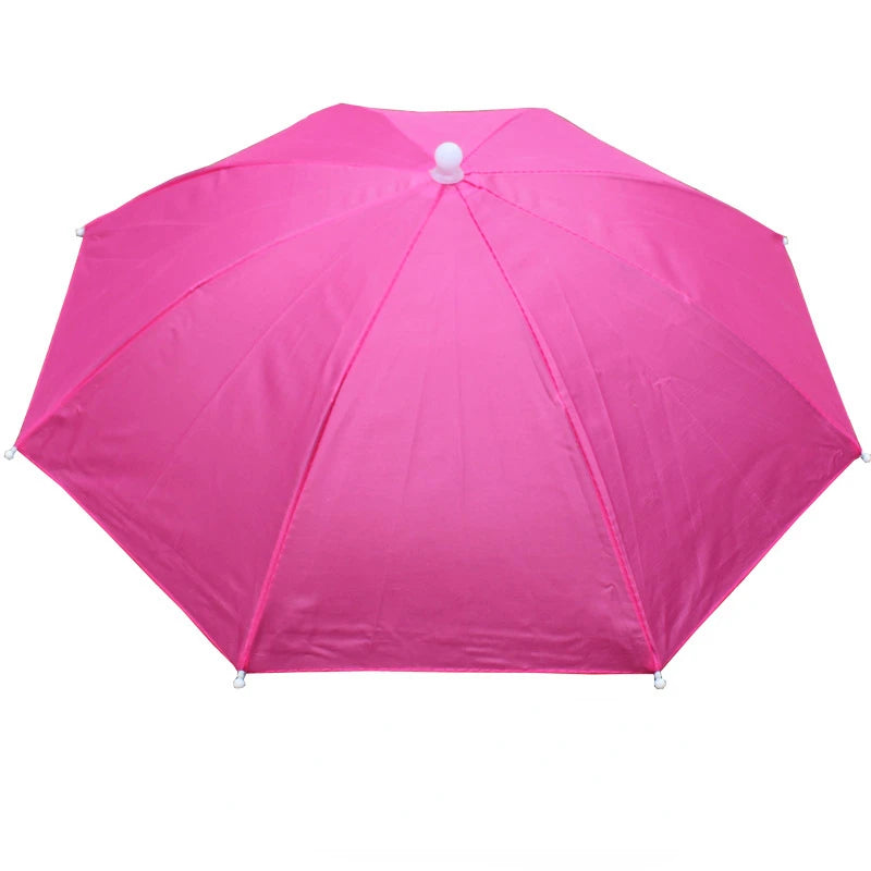 1PC Foldable Umbrella Hat Cap Headwear for Fishing Hiking Beach Camping Head Hats Outdoor