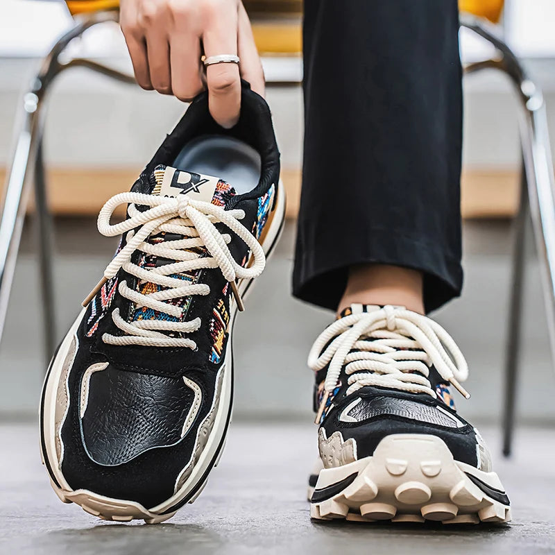 New large size men's shoes Fashion casual sports shoes men's platform sneakers Breathable mesh running shoes men loafers