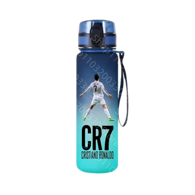 Football Star Cristiano Ronaldo Water Cup Ronaldo Messi Large Capacity Sports Flip Cover Drinking Bottle Fans Support Items