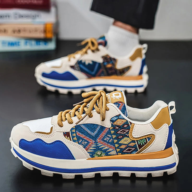 New large size men's shoes Fashion casual sports shoes men's platform sneakers Breathable mesh running shoes men loafers