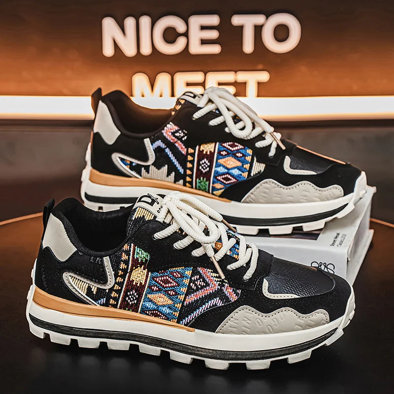 New large size men's shoes Fashion casual sports shoes men's platform sneakers Breathable mesh running shoes men loafers