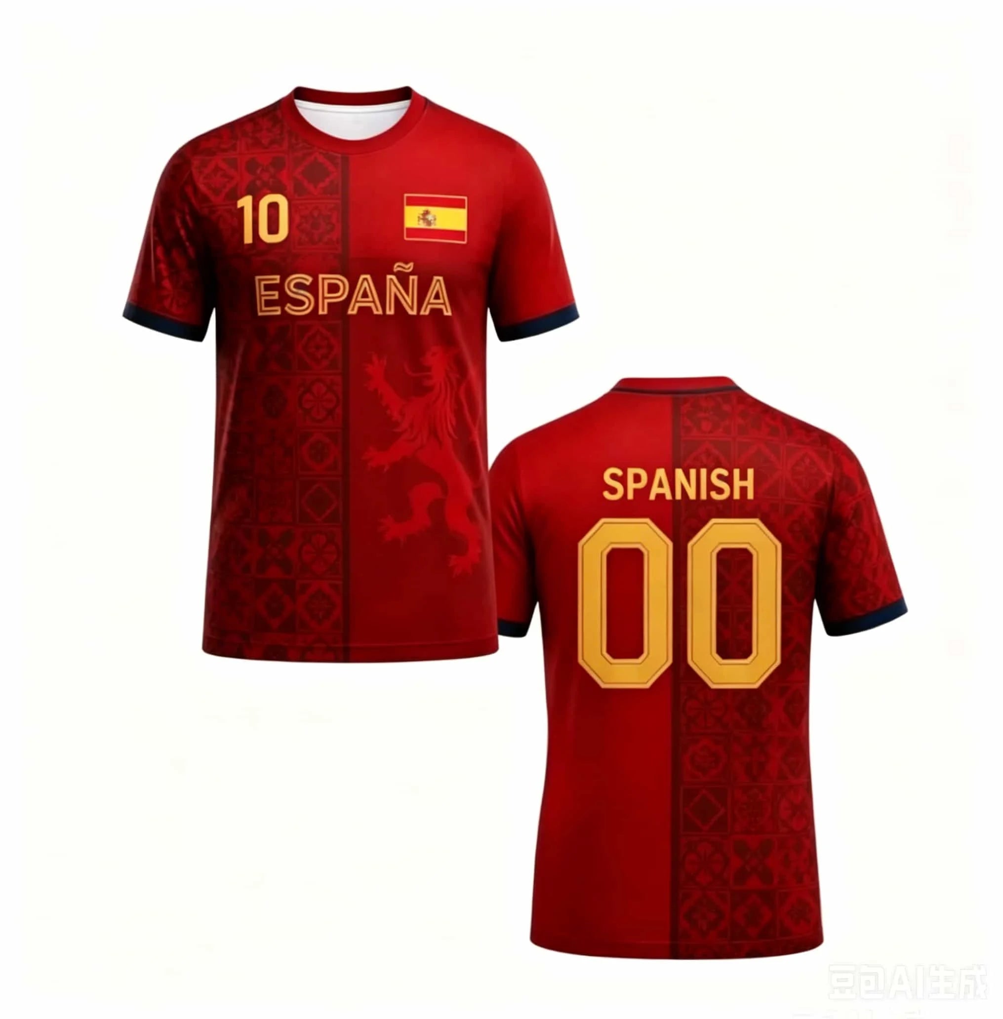 Spain Soccer Jersey 2026, Youth Football Shirt for Boys and Girls, Spain Soccer Jersey for Kids/Adults Game Day Gift