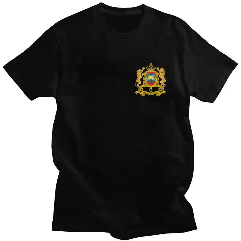 Custom Kingdom Of Morocco T Shirt Men Short-Sleeve Moroccan Patriotic T-shirt Streetwear Tee Tops Oversized Tshirt Gift