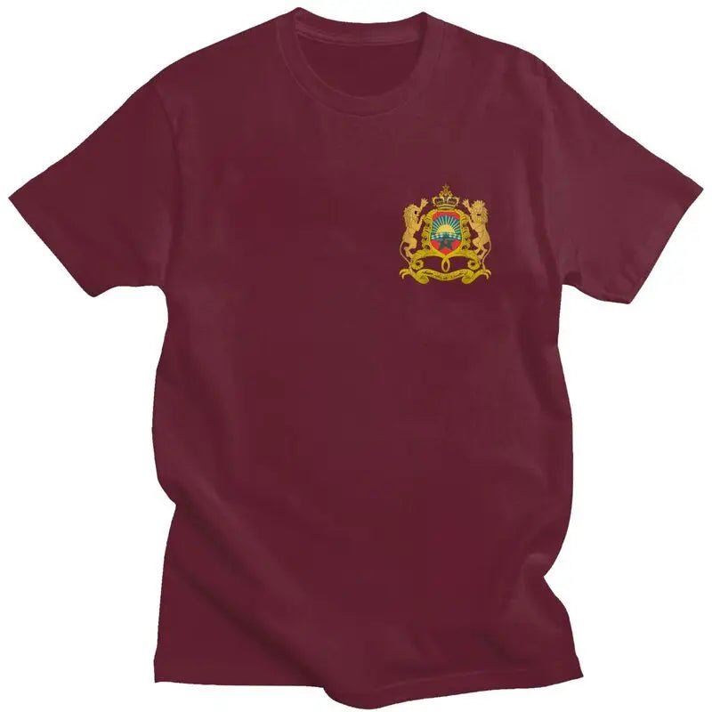 Custom Kingdom Of Morocco T Shirt Men Short-Sleeve Moroccan Patriotic T-shirt Streetwear Tee Tops Oversized Tshirt Gift