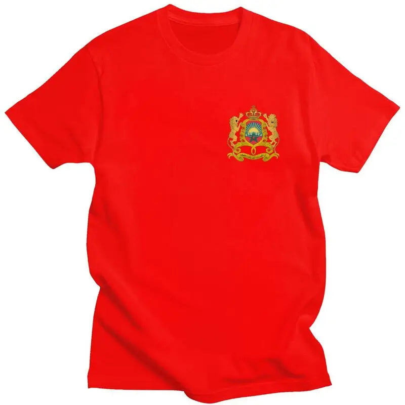 Custom Kingdom Of Morocco T Shirt Men Short-Sleeve Moroccan Patriotic T-shirt Streetwear Tee Tops Oversized Tshirt Gift