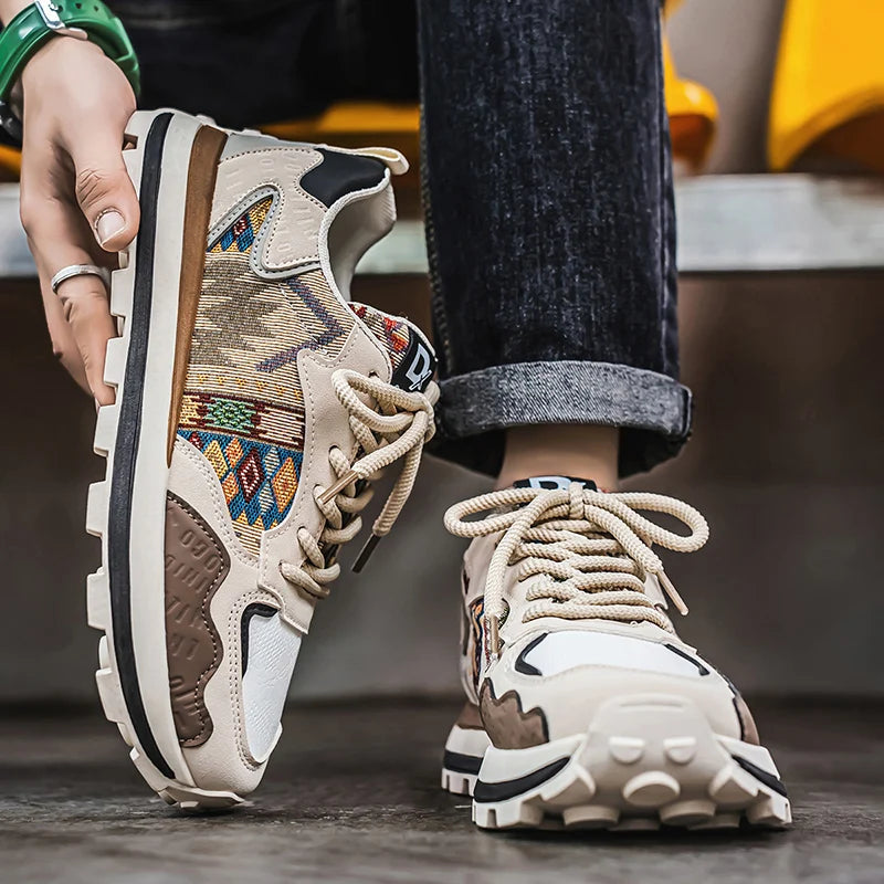 New large size men's shoes Fashion casual sports shoes men's platform sneakers Breathable mesh running shoes men loafers
