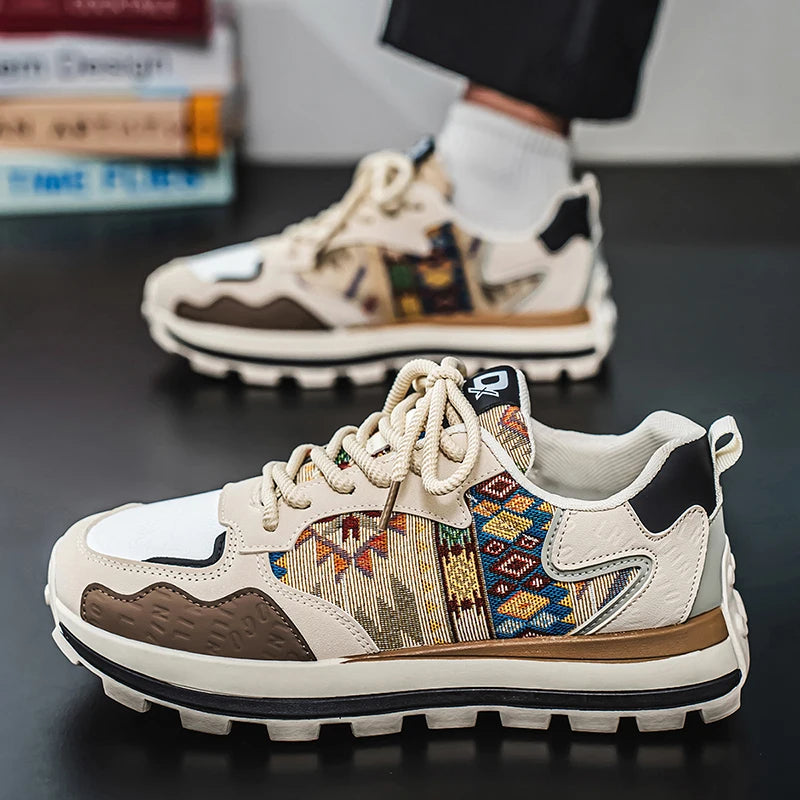New large size men's shoes Fashion casual sports shoes men's platform sneakers Breathable mesh running shoes men loafers
