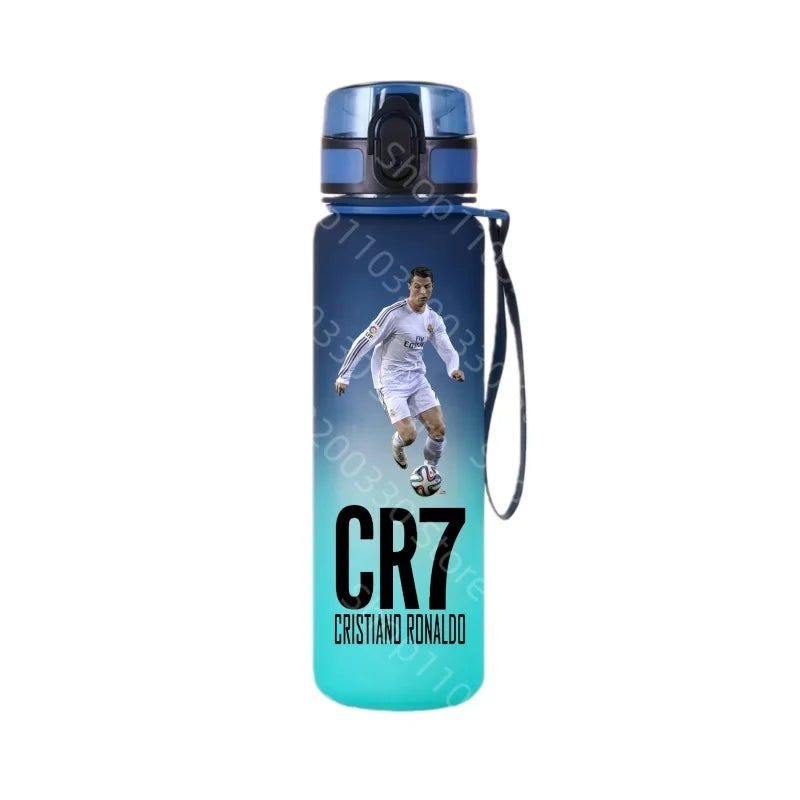 Football Star Cristiano Ronaldo Water Cup Ronaldo Messi Large Capacity Sports Flip Cover Drinking Bottle Fans Support Items