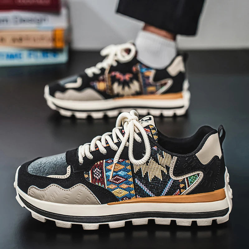New large size men's shoes Fashion casual sports shoes men's platform sneakers Breathable mesh running shoes men loafers