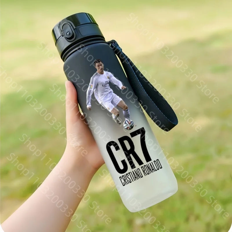 Football Star Cristiano Ronaldo Water Cup Ronaldo Messi Large Capacity Sports Flip Cover Drinking Bottle Fans Support Items