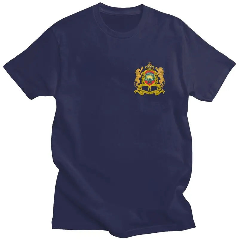 Custom Kingdom Of Morocco T Shirt Men Short-Sleeve Moroccan Patriotic T-shirt Streetwear Tee Tops Oversized Tshirt Gift