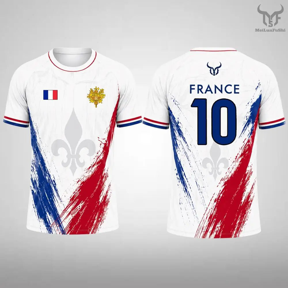 France Flag Printed T-shirt 2026 Summer Men Quick Dry Soccer Jersey Unisex Streetwear Casual Sports Short Sleeve Tee Fans Gift