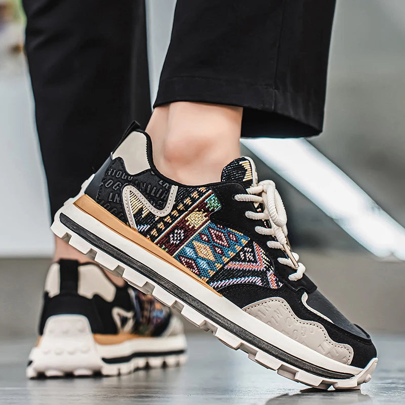 New large size men's shoes Fashion casual sports shoes men's platform sneakers Breathable mesh running shoes men loafers