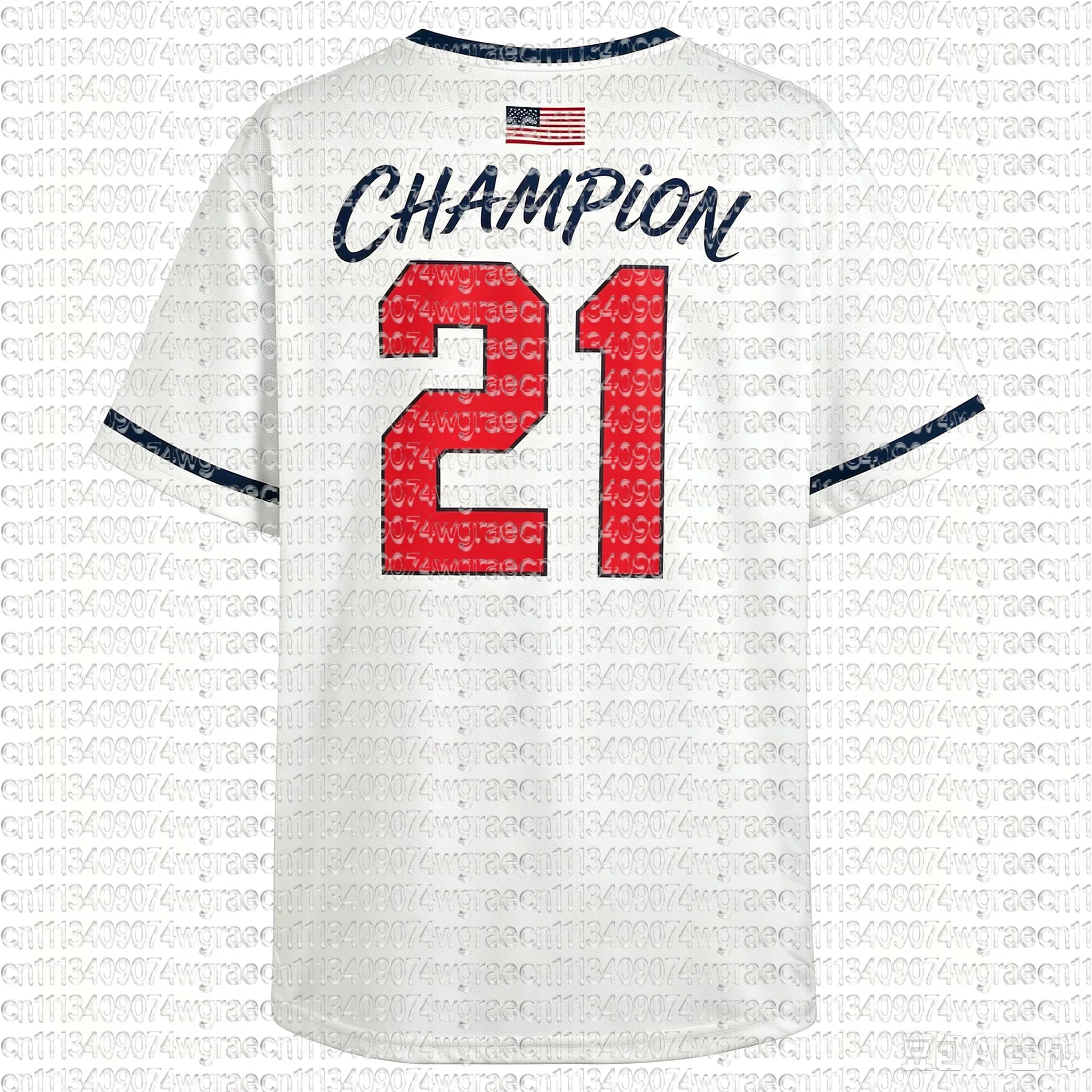 2026 Football Match USA Fan Cheer T-Shirt, Champion & Player Number Print On Back, Unisex Adult Kids Size Casual Sports Tees