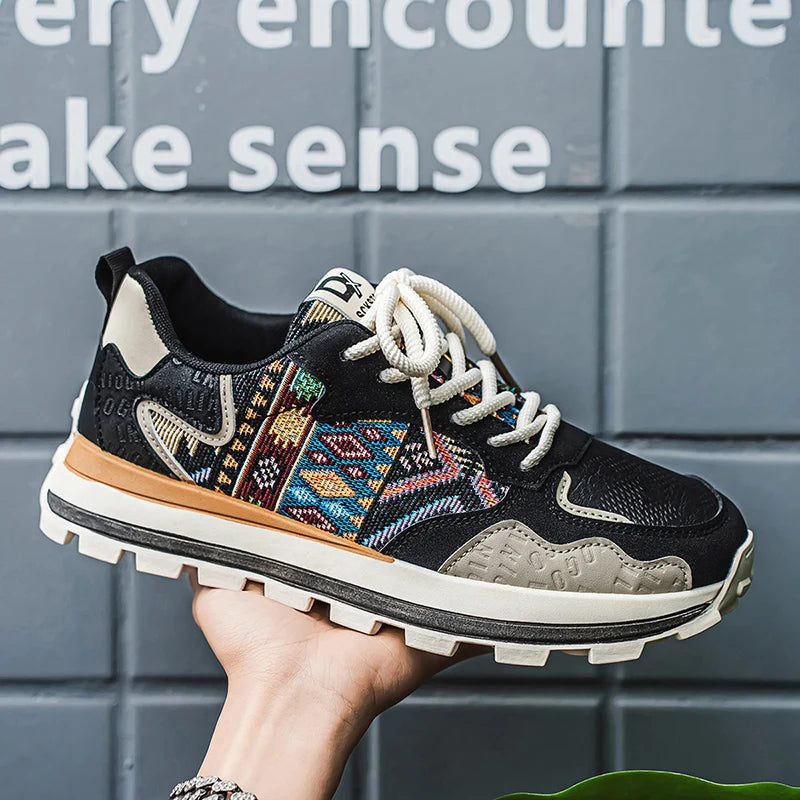 New large size men's shoes Fashion casual sports shoes men's platform sneakers Breathable mesh running shoes men loafers