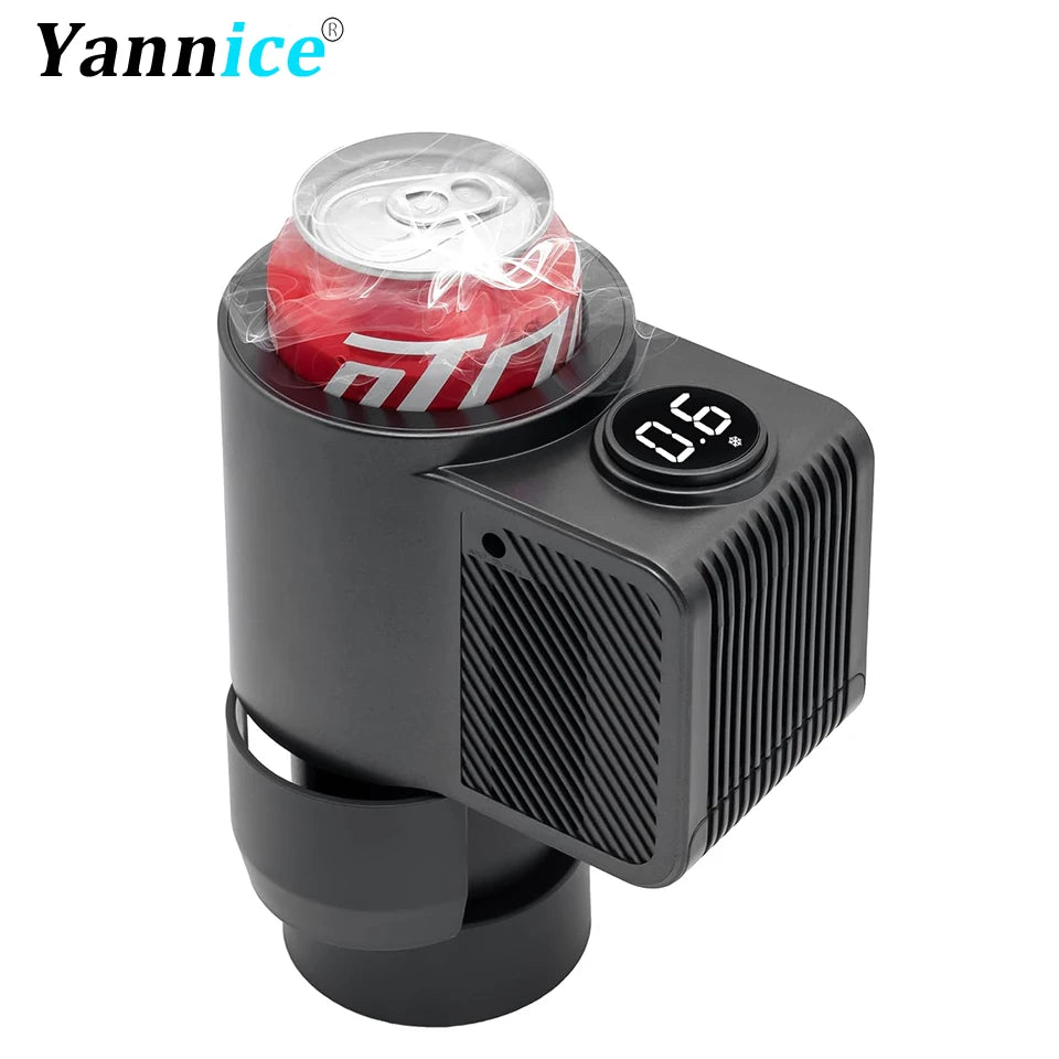 Summer Car Cup Cooler Smart Fast Cooling Cup Holder Touch Screen Beverage Chiller for Cold Drink Thermos Cup for Car Home Travel