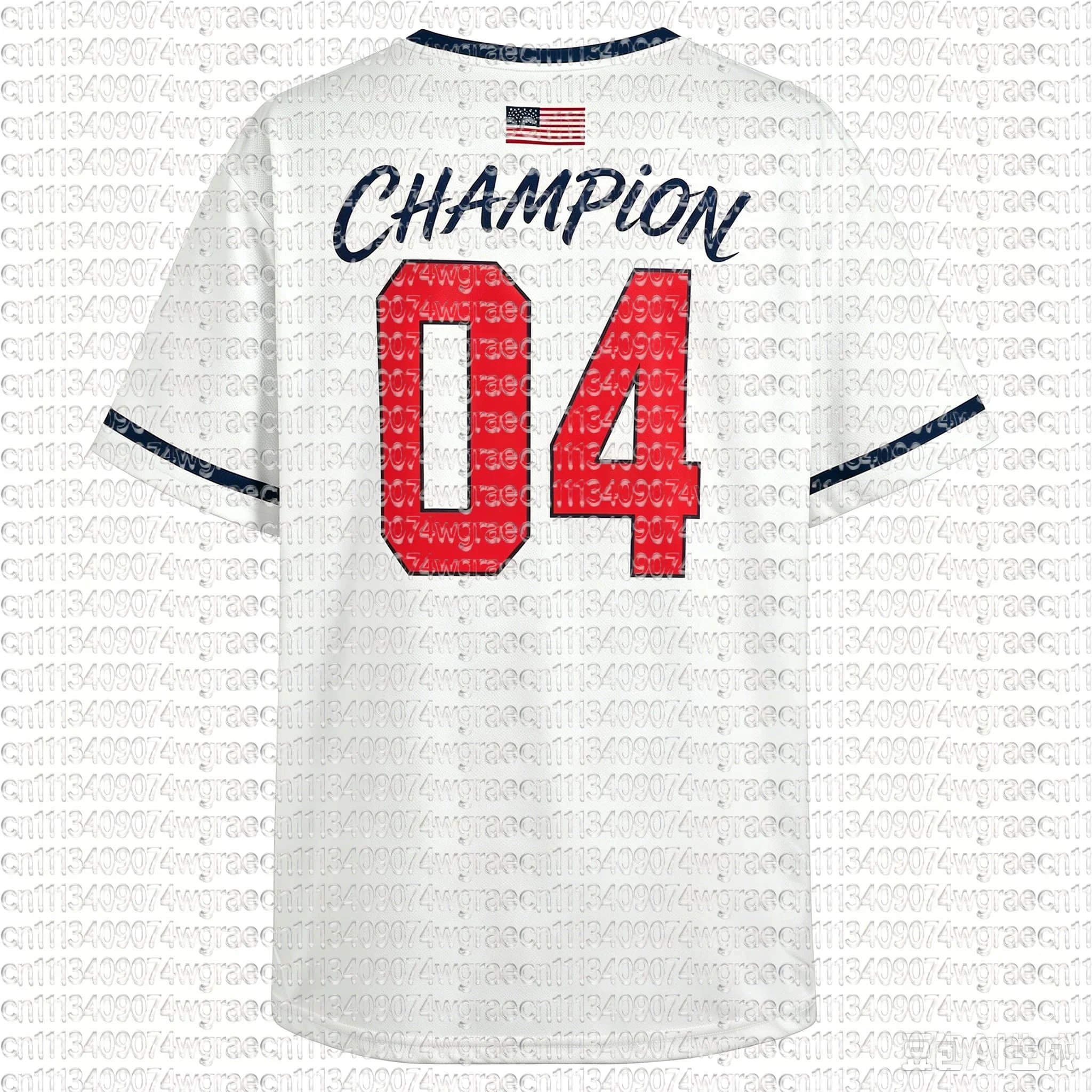 2026 Football Match USA Fan Cheer T-Shirt, Champion & Player Number Print On Back, Unisex Adult Kids Size Casual Sports Tees