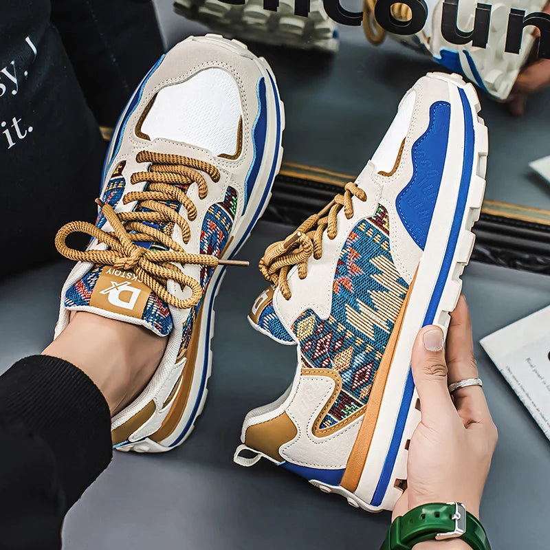 New large size men's shoes Fashion casual sports shoes men's platform sneakers Breathable mesh running shoes men loafers