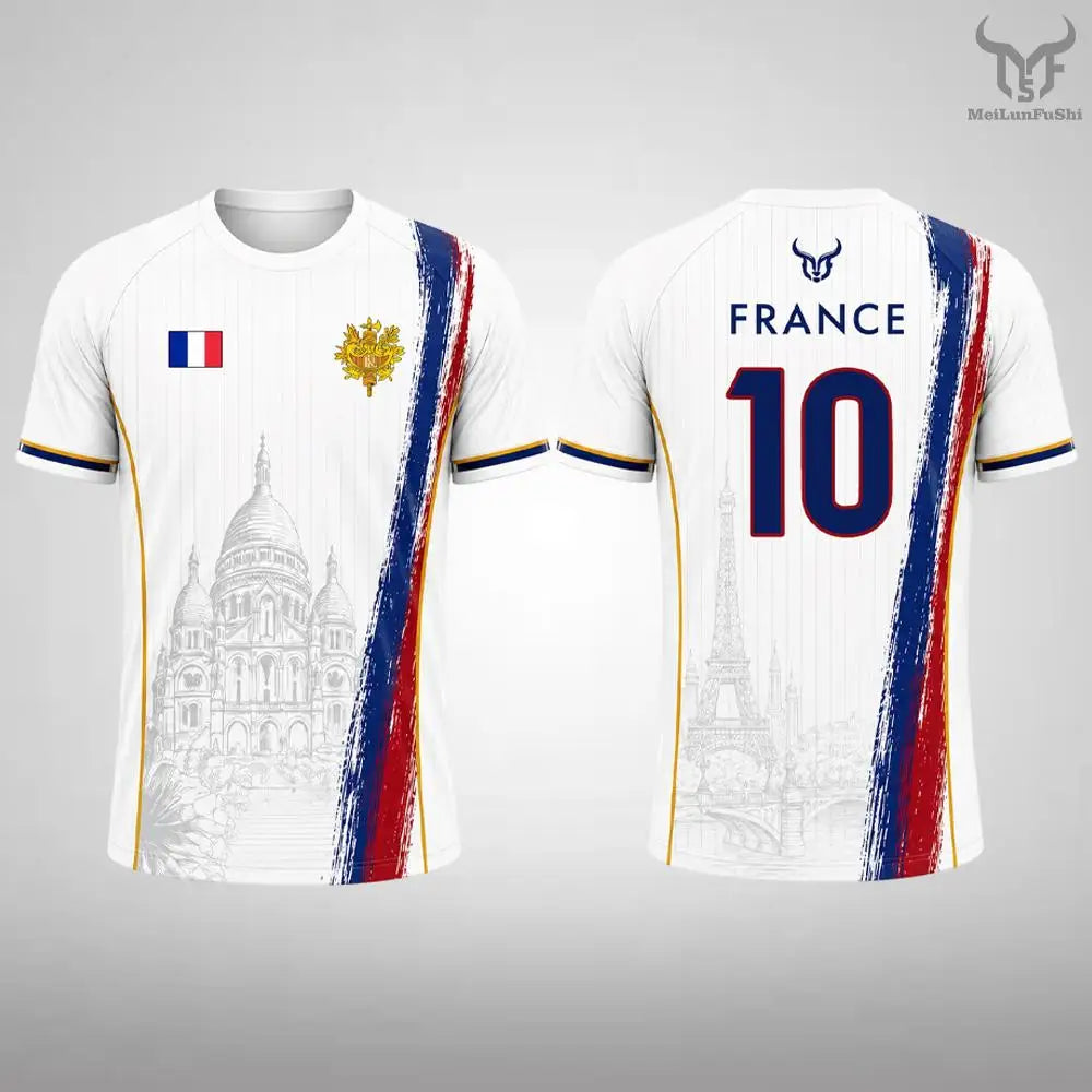 France Flag Printed T-shirt 2026 Summer Men Quick Dry Soccer Jersey Unisex Streetwear Casual Sports Short Sleeve Tee Fans Gift