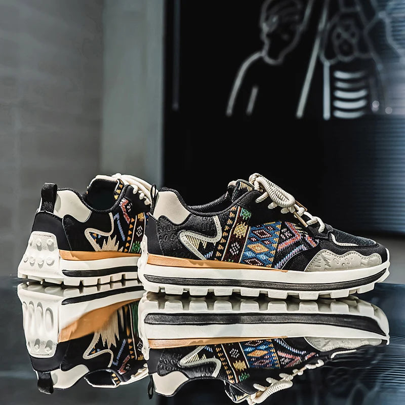 New large size men's shoes Fashion casual sports shoes men's platform sneakers Breathable mesh running shoes men loafers