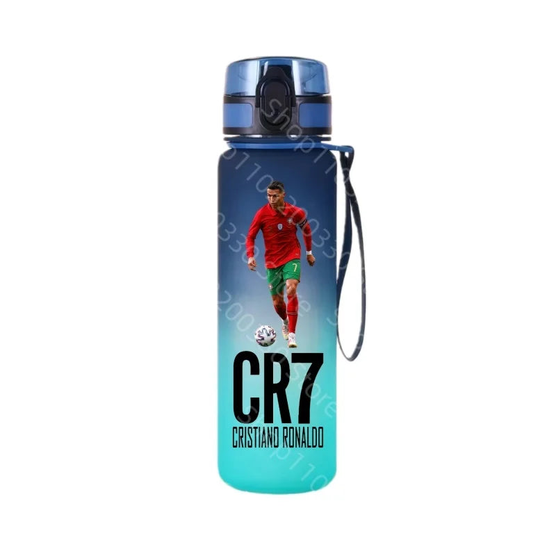 Football Star Cristiano Ronaldo Water Cup Ronaldo Messi Large Capacity Sports Flip Cover Drinking Bottle Fans Support Items
