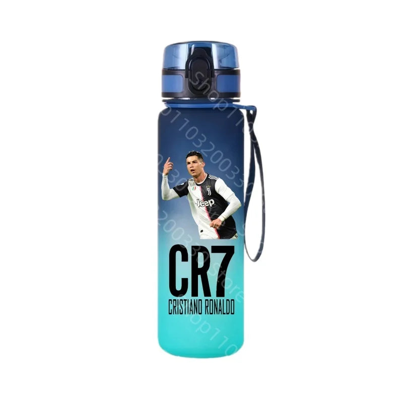Football Star Cristiano Ronaldo Water Cup Ronaldo Messi Large Capacity Sports Flip Cover Drinking Bottle Fans Support Items
