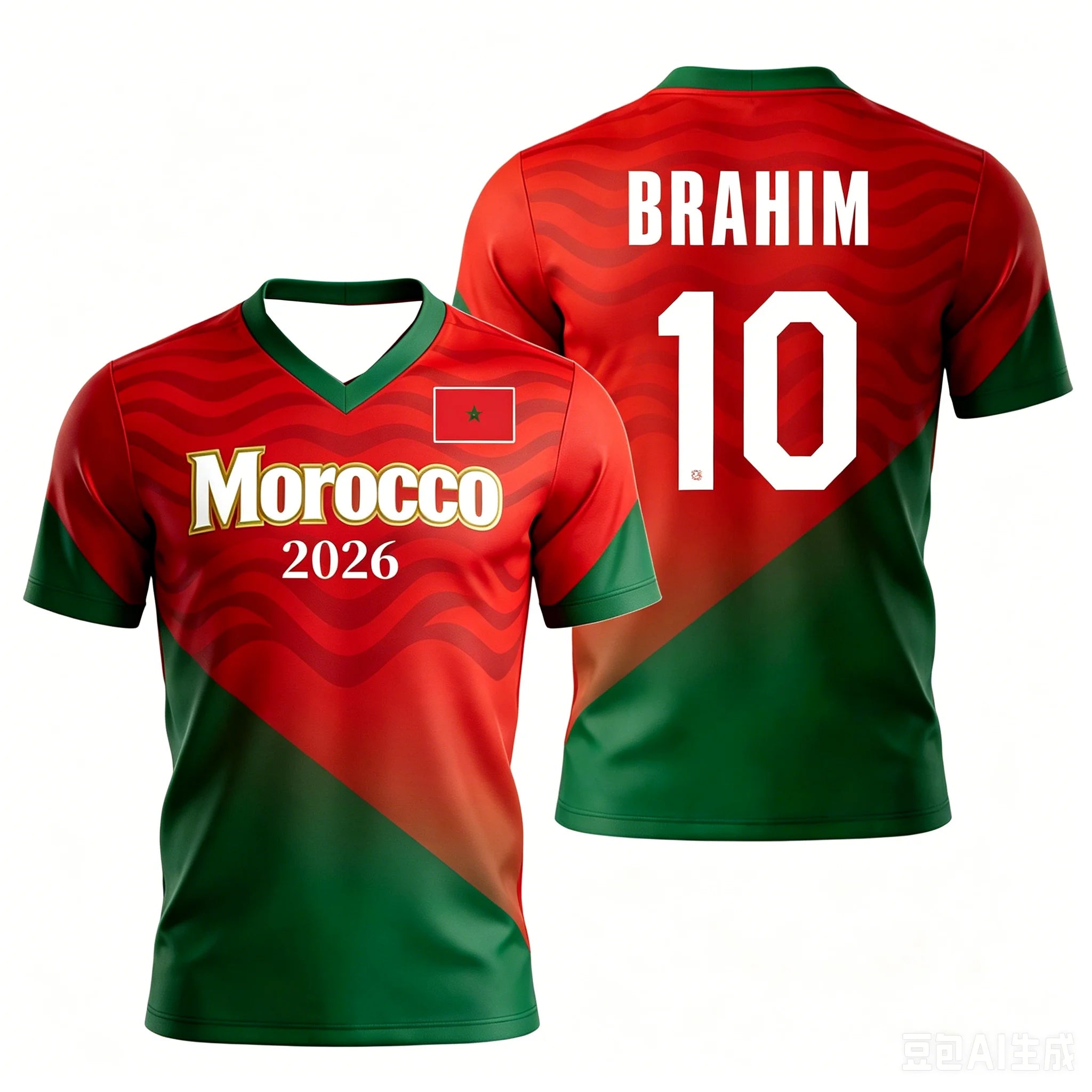 2026 Morocco Football Jersey Tops, Parent-Child Matching Soccer T-shirt, Family Sportswear for Game Day & Casual Wear