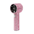 Rhinestone Handheld Fan with Digital Display, Turbo High Speed Portable Mini Fan, Quiet Operation Cooling Fan for Outdoor Travel