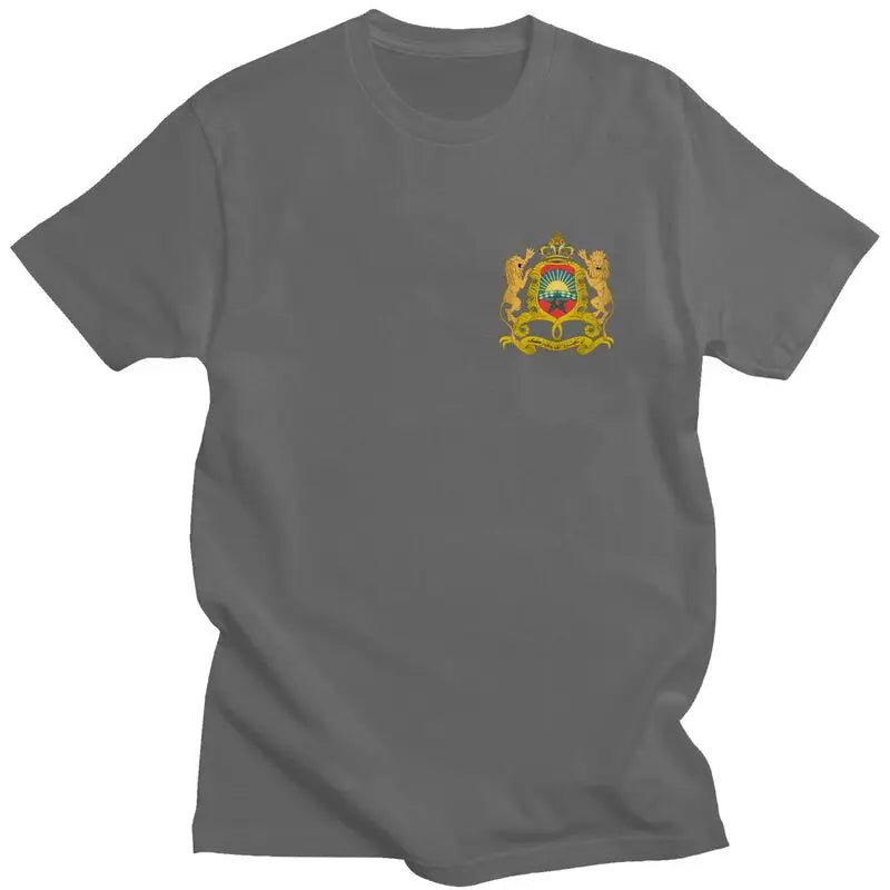 Custom Kingdom Of Morocco T Shirt Men Short-Sleeve Moroccan Patriotic T-shirt Streetwear Tee Tops Oversized Tshirt Gift