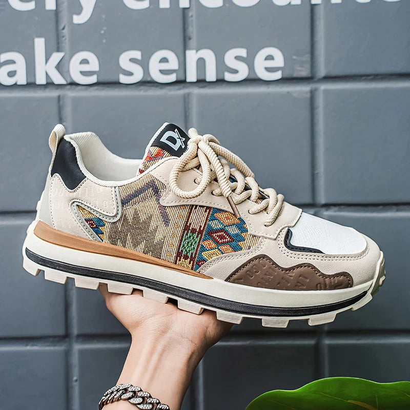New large size men's shoes Fashion casual sports shoes men's platform sneakers Breathable mesh running shoes men loafers