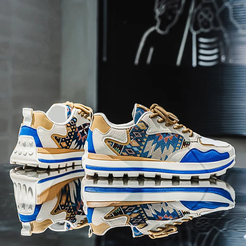 New large size men's shoes Fashion casual sports shoes men's platform sneakers Breathable mesh running shoes men loafers