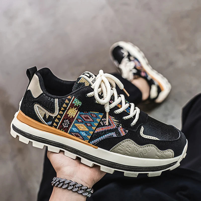 New large size men's shoes Fashion casual sports shoes men's platform sneakers Breathable mesh running shoes men loafers