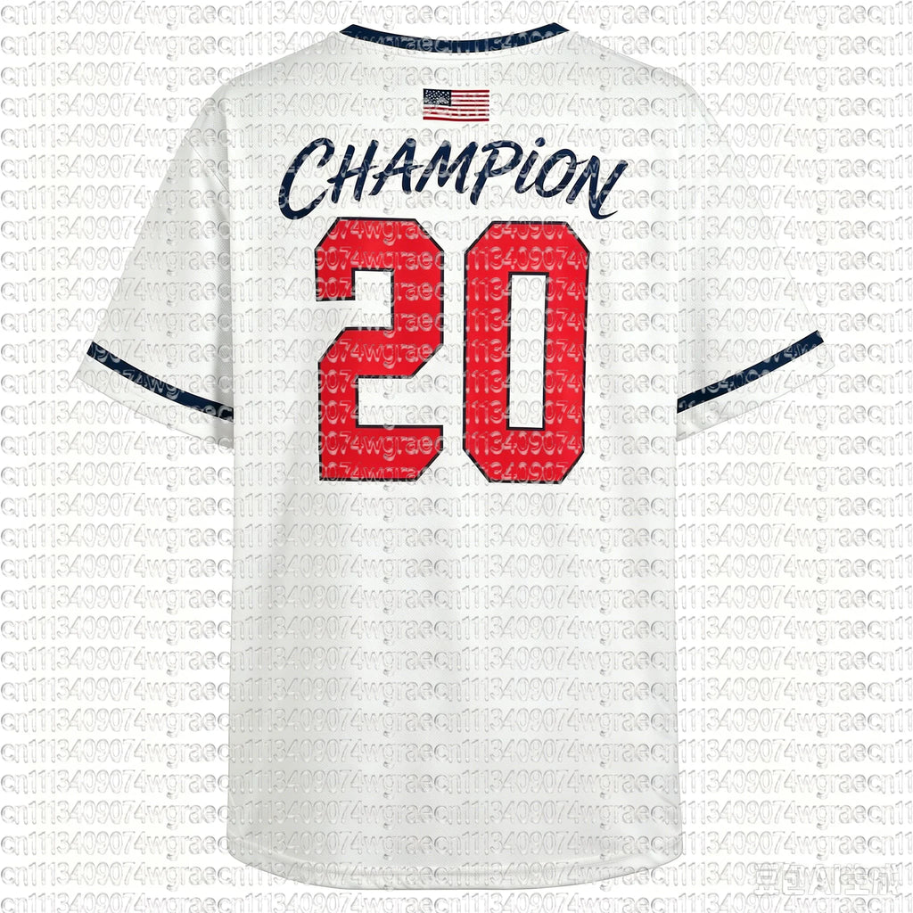 2026 Football Match USA Fan Cheer T-Shirt, Champion & Player Number Print On Back, Unisex Adult Kids Size Casual Sports Tees