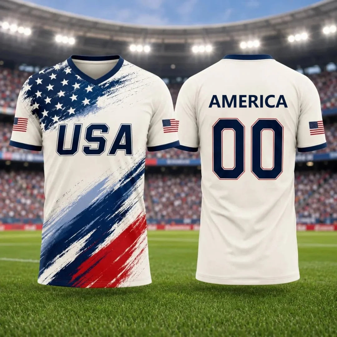 2026 USA Soccer Jersey American Flag Fan Jersey America football jersey Summer Sports Men's T-Shirt Kid's Clothing Tee Woman ﻿